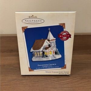 Vintage 2003 Hallmark Ornament Fieldstone Church #6 in Series *New In Box*